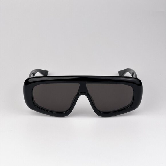 Bottega Veneta Shield Sunglasses – Black Frame / Grey Lens (BV1281S 001) - Picture 3 of 13